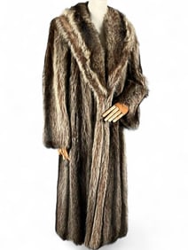 Full Length Raccoon Fur Coat
