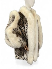 Lynx & White Fox Fur Coat