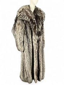 Vintage Raccoon Fur Full Length Coat