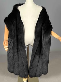 Black Fox Fur Stole