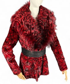 Ben Kahn Red Fox & Mink Fur Coat