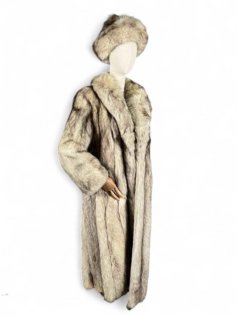 Silver Fox Fur Coat & Hat (1 of 20)