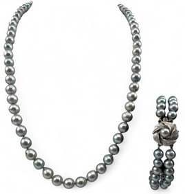 14K Pearl Bracelet & Necklace