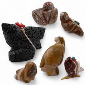 Grouping Of Zuni Bird Fetishes