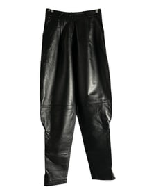 Alessandra Rich Black Leather Pants
