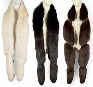 Three Fox Fur Stoles