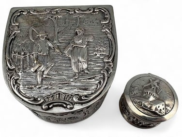 Two Continental Silver Boxes