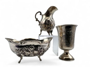 Grouping Of Antique Silver Tableware