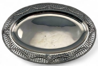Antique German 800 Silver Serving Platter