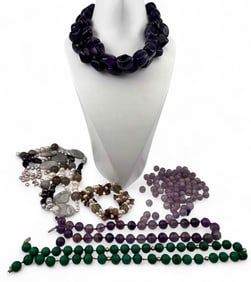 Amethyst, Pearl & Other Semiprecious Stone Jewelry & Beads