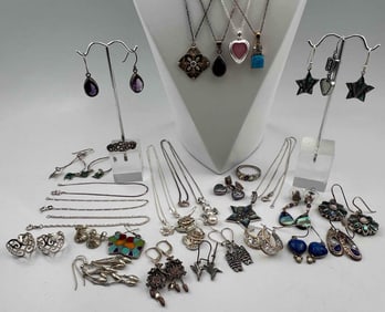 Grouping Of Sterling Silver Jewelry