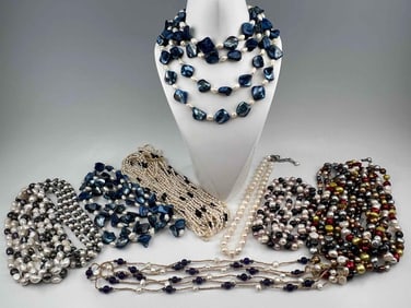 Lot Of Colorful Freshwater Pearl Jewelry