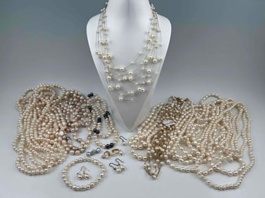 Lot Of Freshwater Pearl Jewelry