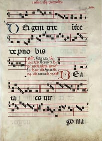 Antiphonal Manuscript On Vellum