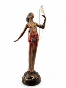 Erte, "Love Goddess," Cold Painted Bronze