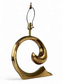 Mid Century Modern Pierre Cardin Style Brass Table Lamp