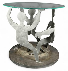 Figural Torch Cut Steel Table