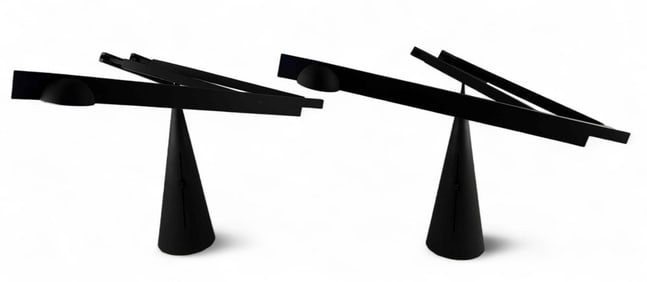 Barbaglia & Colombo For Italiana Luce, Pair Of "Tabla" Lamps