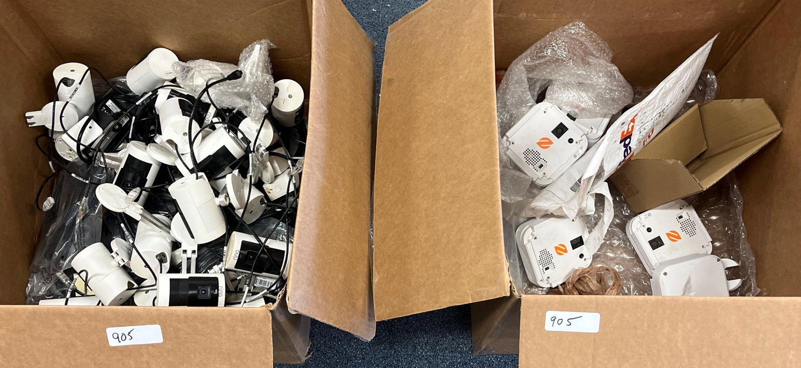 Ring Cameras & More: Ring and other cameras and electrical cords. Unknown working condition.Local pick-up days are Wednesday, Oct 8th, & Friday, Oct. 10th, from 11:00A.M. to 4:30P.M. READ ALL TERMS & PICK UP INSTRUCTIONS 