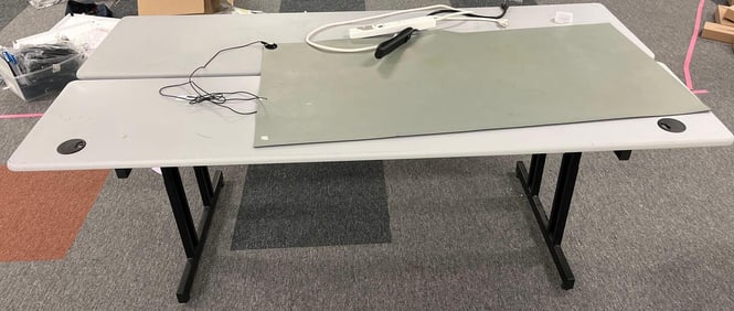 Double Work Bench Or Table With Anti-Static Mat & Power Cords