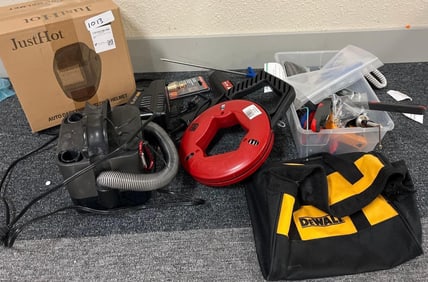 Welding Mask And Misc. Tools With DeWalt Tool Bag