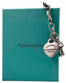 Tiffany & Co. Sterling Silver Heart Charm Bracelet