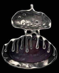 Vintage Jean Taylor Sterling Silver Shell Form Pendant