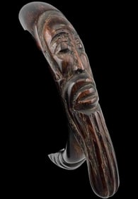 Chinese Carved Wood Cuff Bracelet