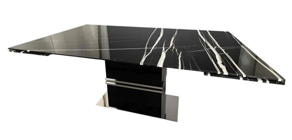 Modernist Marble Topped Dining Table