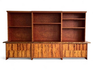 Live Edge Burlwood Library Case