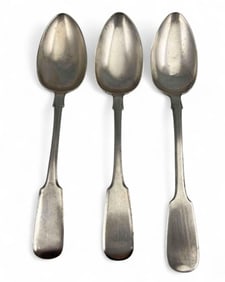 Three 19th Century Russian Silver Table Spoons