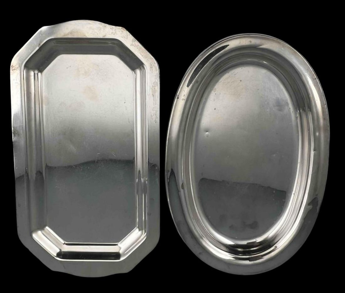 Two Sterling Silver Serving Plates (1 of 5)