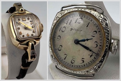 Two Vintage 14K Ladies Watches