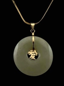 14k Jade Necklace