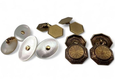 Three Pair of Antique Cufflinks
