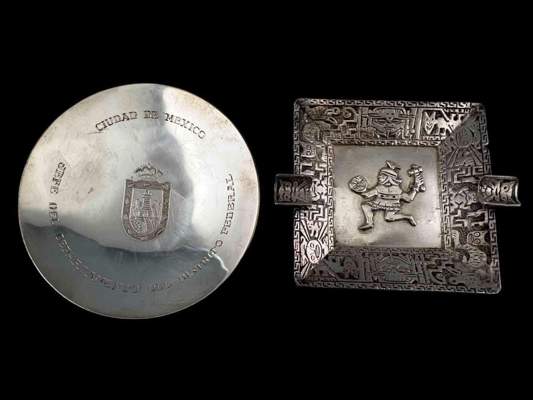 Two Sterling Silver Mexican Dishes (1 of 9)