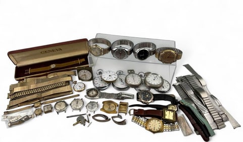 Lot Of Watches, Watch Bands, And Watch Parts