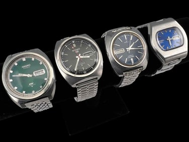 Four Vintage Seiko Watches