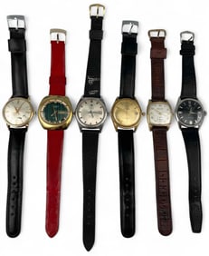 Six Vintage Watches, Wittnauer Date Watch, Tossot Date Watch, Eterna-Matic, Wadsworth, Cyma, Croton