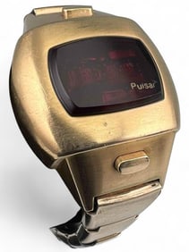 Pulsar P3 LED Time Computer 14K Gold Filled Watch