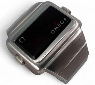 Omega Time Computer Stainless Steel Watch