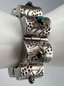 Vintage Sterling Silver & Turquoise Bracelet