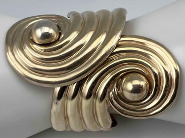 Vintage Sterling Silver Taxco Clamper Bracelet