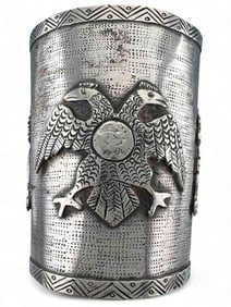 Vintage Sterling Silver Peruvian Warrior Cuff