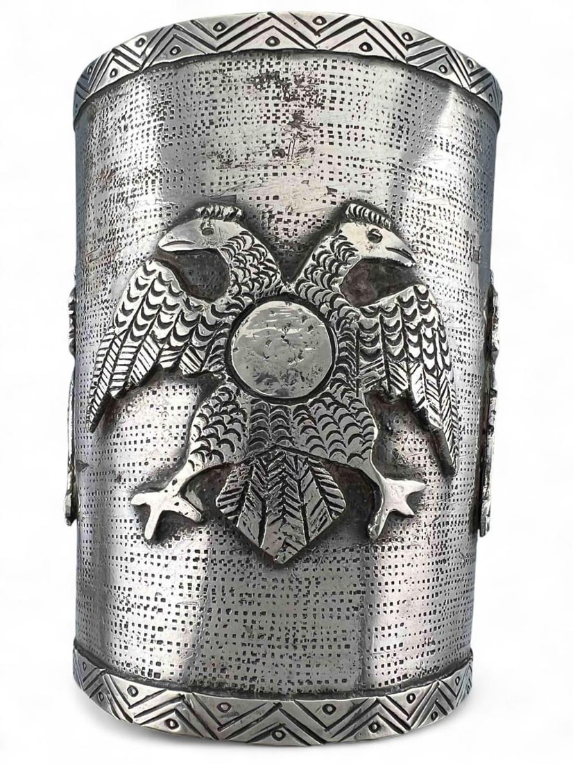 Vintage Sterling Silver Peruvian Warrior Cuff (1 of 5)