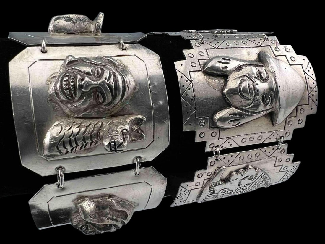 Two Peruvian Sterling Silver Bracelets (1 of 12)