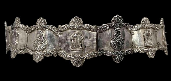Vintage Sterling Silver Peruvian Belt