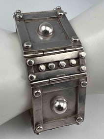 Vintage Sterling Silver Taxco Los Castillo Style Bracelet