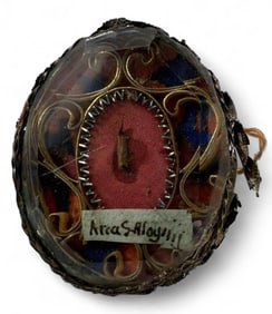 Silver Mounted Reliquary Of St. Aloysius Gonzaga, Ca. 18th Century