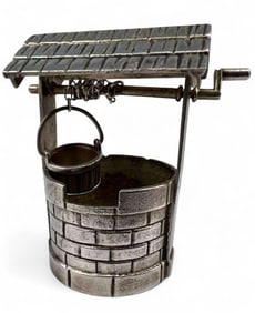 800 Silver Miniature Mechanical Well